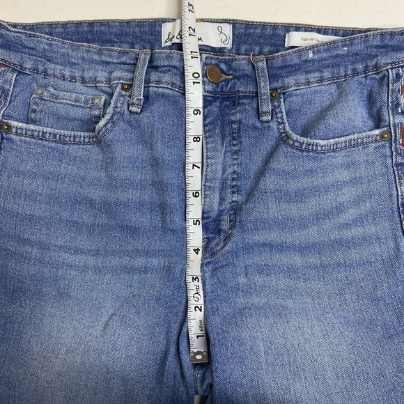 Sam Edelman Size 31 High Rise Slim Straight Jeans‎ Embroidered Southwestern Boho - Picture 13 of 15